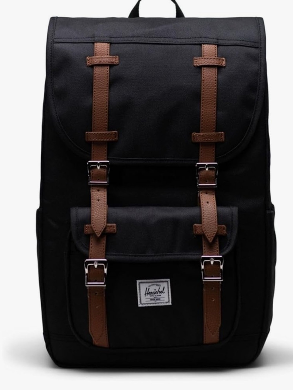 Herschel Supply Company Black Backpack with Brown Straps
